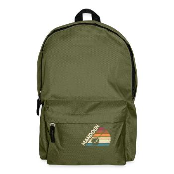 Mandolin Mandolinist Silhouette - Rucksack - Olivgrün - Vorne