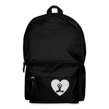 yoga mit herz grey very light - Rucksack - Schwarz - Vorne