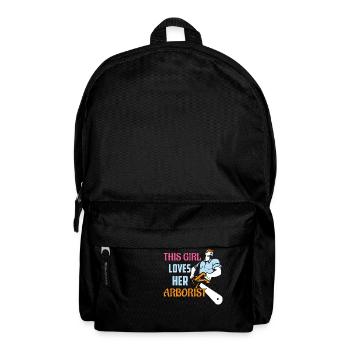 This Girl Loves Her Arborist Woodworker Lumberjac - Rucksack - Schwarz - Vorne