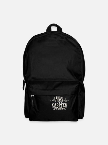 Angler Karpfen Flüsterer Herzschlag angeln - Rucksack - Schwarz