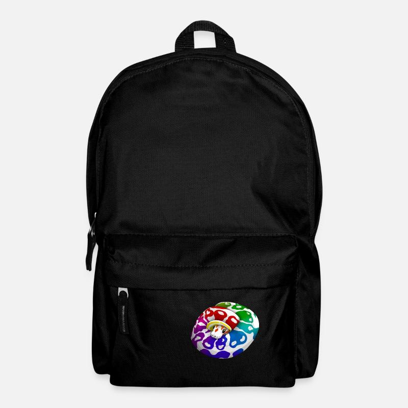 Baby snake with rainbow - Backpack - black