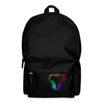 Regenbogenspritzer Elefantenkopf - Rucksack - Schwarz - Vorne