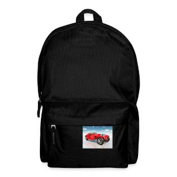 Rennwagen aus den 1920er Jahren - Rucksack - Schwarz - Vorne