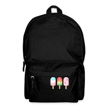 Aquarelle colorée Crème glacée Trio Été - Sac à dos - noir - Devant