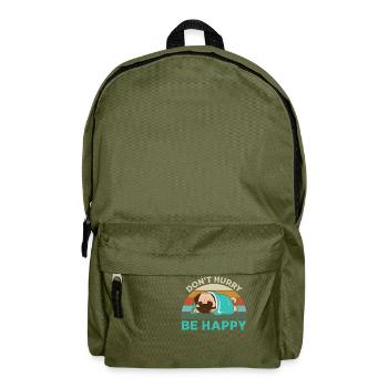 Don't hurry , Be Happy - Backpack - olive green - Front