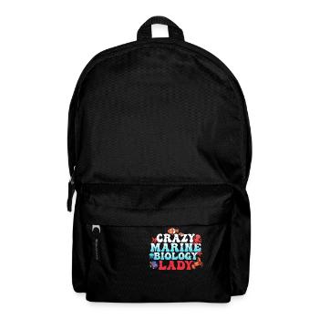 Crazy Marine Biology Lady Ocean Student Scientist - Backpack - black - Front