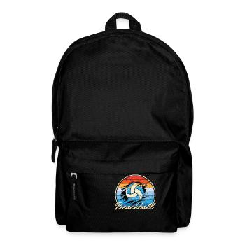 Beachball Ocean vintage ball multi color B-Day gif - Rucksack - Schwarz - Vorne