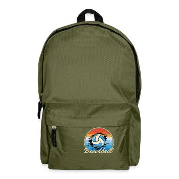 Beachball Ocean vintage ball multi couleur B-Day gif - Sac à dos - vert olive - Devant