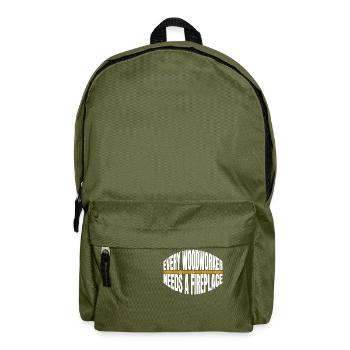 present logging funny woodworking daddesign - Rucksack - Olivgrün - Vorne