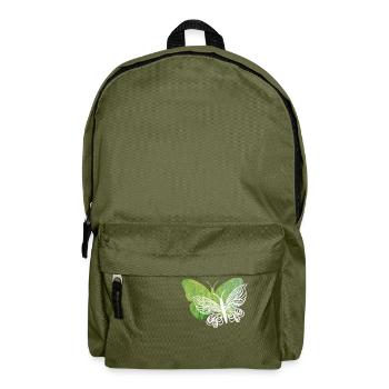 Ich liebe Schmetterlinge - Rucksack - Olivgrün - Vorne