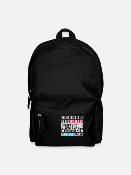 BEAUTES-Citation sur les beautés - Sac à dos - noir