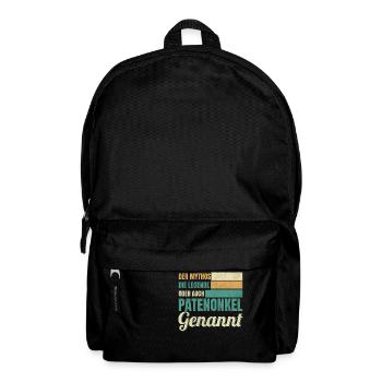 Mythos Legende Patenonkel genannt Taufpate - Rucksack - Schwarz - Vorne