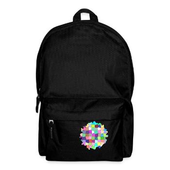 Colorful Geometric Pattern - Backpack - black - Front
