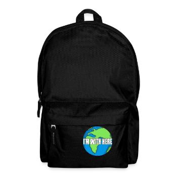 I am here - our earth - the world - Backpack - black - Front