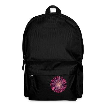 Red Burgundy Tie Dye Floral Pattern - Rucksack - Schwarz - Vorne