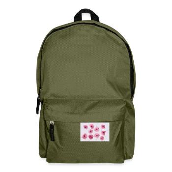 POPPY Pink Red - Backpack - olive green - Front