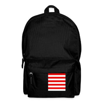 Bandes de drapeau rouges et blanches de couleur USA - Sac à dos - noir - Devant