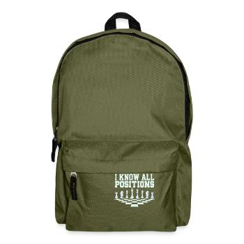 I Know All Positions Chess Player Chess Board - Rucksack - Olivgrün - Vorne