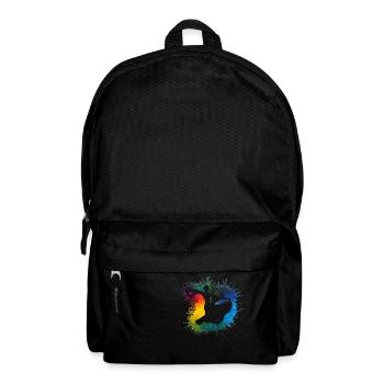 Standard Rainbow Dance Couple Watercolor Gradient - Backpack - black - Front