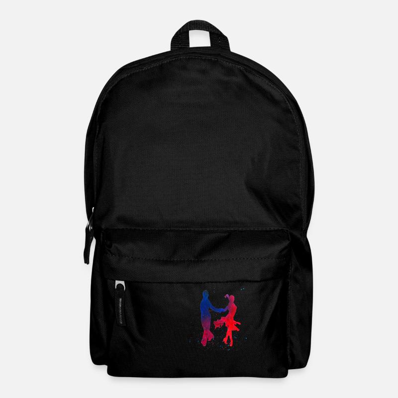 Fans Dance couple Latin Salsa Samba Swing colorful - Backpack - black