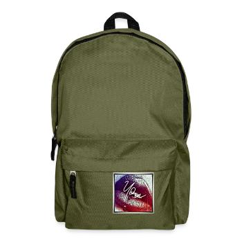 Kiss you - Rucksack - Olivgrün - Vorne