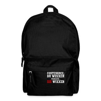 Contenance, Du Wixxer - Rucksack - Schwarz - Vorne