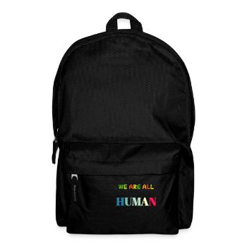 We are All human, wir sind alles Menschen - Rucksack - Schwarz - Vorne