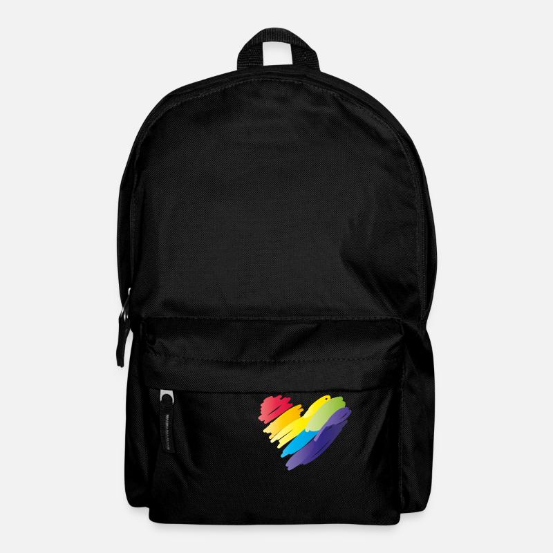 herz rainbow - Rucksack - Schwarz