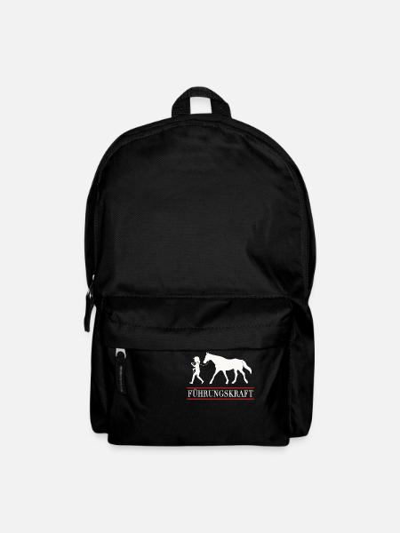 Führungskraft Pferd Reiterin Pferdesport - Rucksack - Schwarz