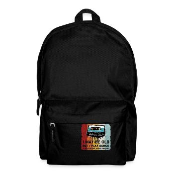 Retro Kassette Cooler Spruch - Rucksack - Schwarz - Vorne