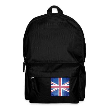 Grunge Union Jack British Flag - Backpack - black - Front