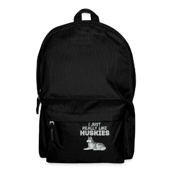 J’aime vraiment Huskies Dog Gift - Sac à dos - noir - Devant
