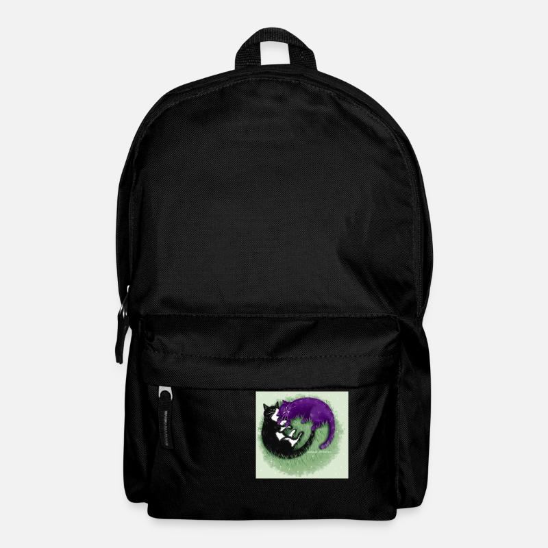Ying Yang Katzen - Rucksack - Schwarz
