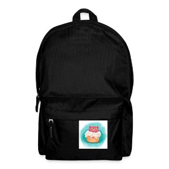 Katze eiscreme - Rucksack - Schwarz - Vorne