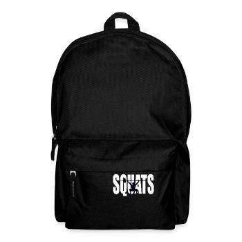 Squats Gym Logo - Rucksack - Schwarz - Vorne