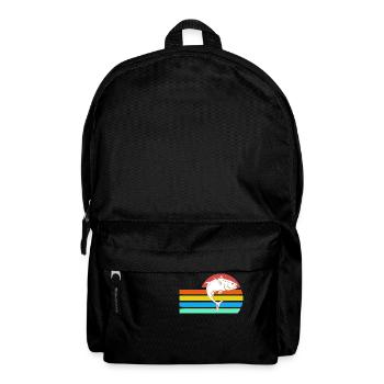Retro Vintage Awesome Fishing Designs T-Shirt - Rucksack - Schwarz - Vorne