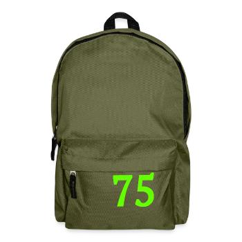Number 75 - Backpack - olive green - Front