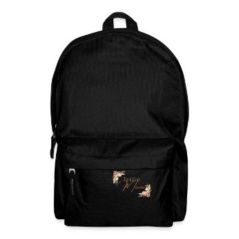 team de la Mariée evjf t-shirt assorti floral - Sac à dos - noir - Devant