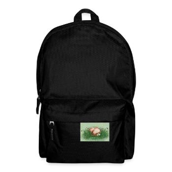 Hase und Erdbeeren - Rucksack - Schwarz - Vorne