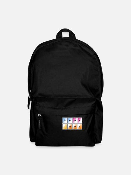 One Love One Heart | Periodic Table of Elements - Backpack - black