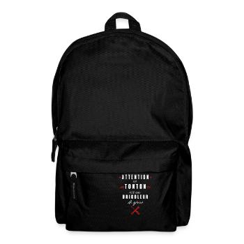 attention ce tonton est un bricoleur de génie - Sac à dos - noir - Devant
