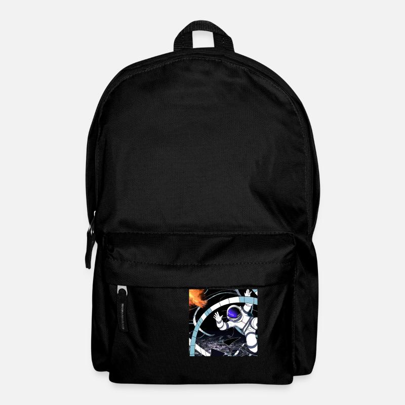 Astronaut fällt in schwarzes Loch - Rucksack - Schwarz