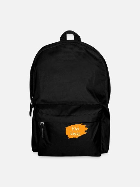 Farbklecks orange - Rucksack - Schwarz