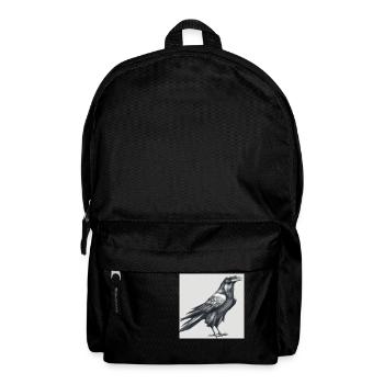 Gemalter Rabe - Rucksack - Schwarz - Vorne