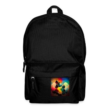 A puzzle with molecules - Backpack - black - Front