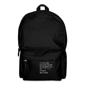 Buntstifte - Rucksack - Schwarz - Vorne