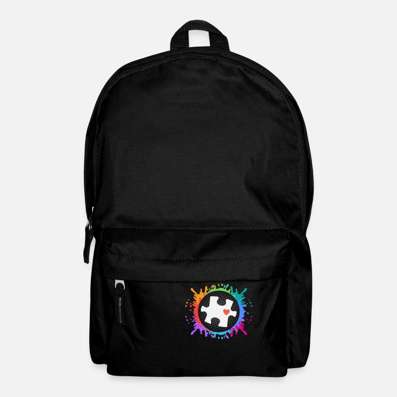 Autisme Lutte Éducation Autiste Autiste Puzzle - Sac à dos - noir