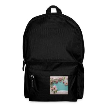 Blumen in der Badewanne Pink Beautiful III - Rucksack - Schwarz - Vorne