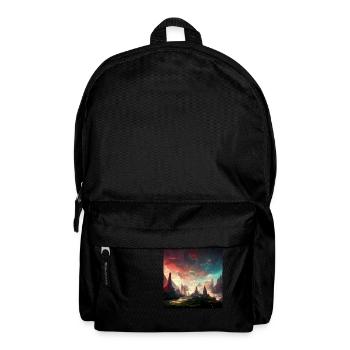 Paysage de style LoL - Sac à dos - noir - Devant