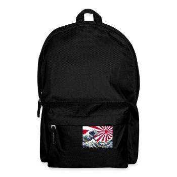 Land of the Rising Sun Japanese Hokusai Wave Art - Backpack - black - Front
